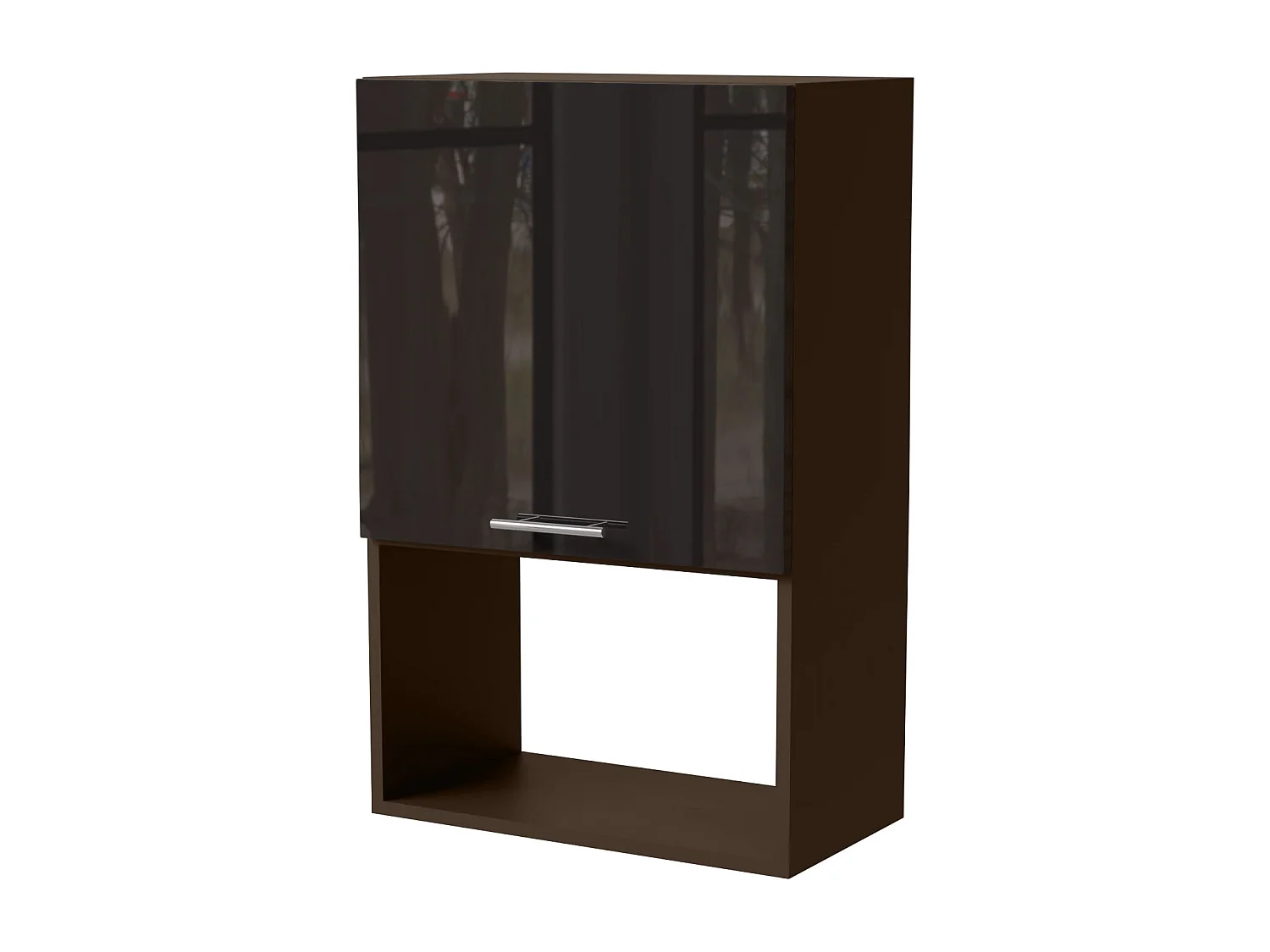 MIKROWELLENUMBAUSCHRANK Essen W4MK/60 Schwarz Hochglanz / Lava Matt 60 / 32,5 / 96cm