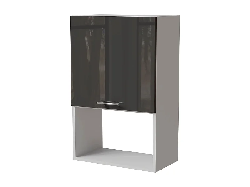 MIKROWELLENUMBAUSCHRANK Essen W4MK/60 Graphit Hochglanz / Weiß Matt 60 / 32,5 / 96cm