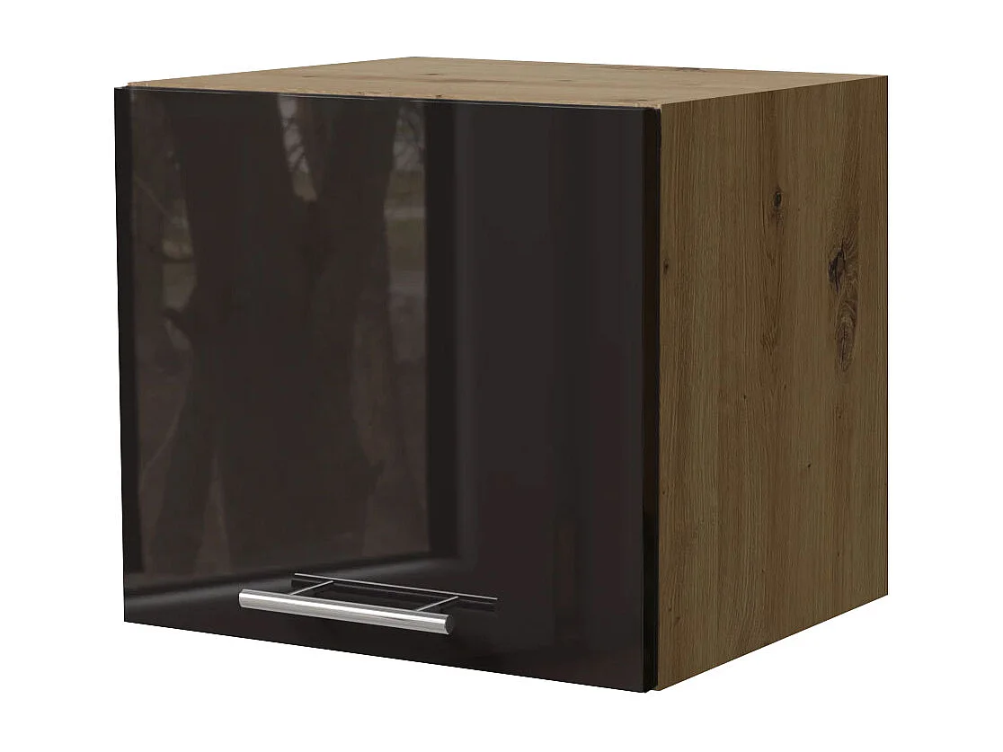 KLAPPHÄNGESCHRANK Essen W4B/40 Schwarz Hochglanz / Eiche Artisan Matt 40 / 32,5 / 36cm
