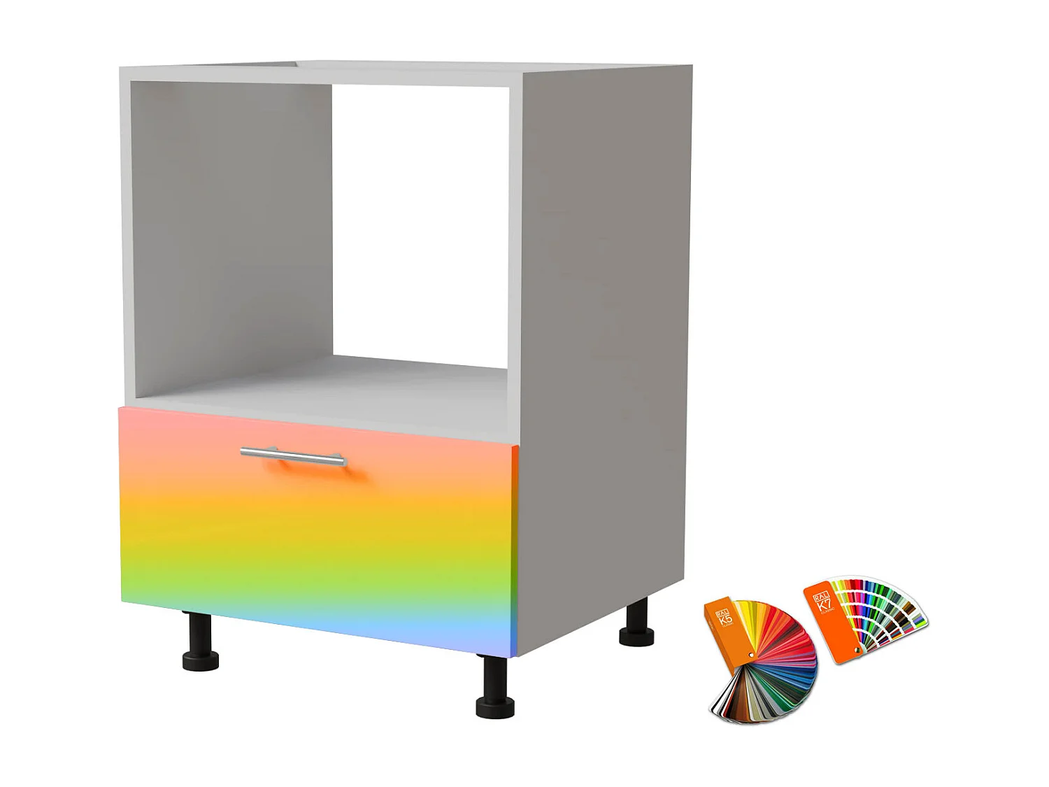 HERDUMBAUSCHRANK Brerra D11K/60 Kompakt RAL Wunschfarbe (K5/K7) / Weiß Matt 60 / 50 / 82cm