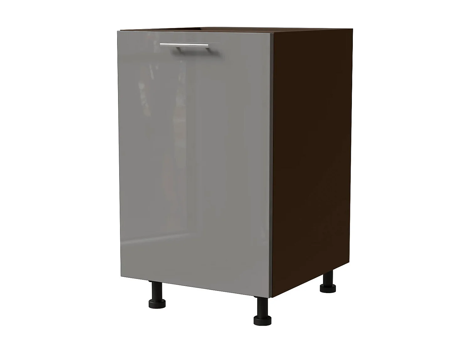 KÜCHENUNTERSCHRANK Essen D1D/50 Grau Hochglanz / Lava Matt 50 / 50 / 82cm