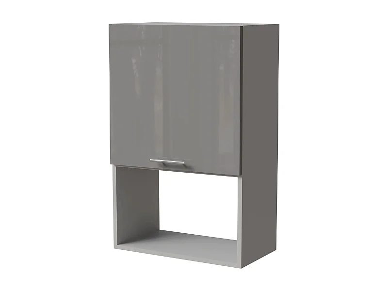 MIKROWELLENUMBAUSCHRANK Essen W4MK/60 Grau Hochglanz / Grau Matt 60 / 32,5 / 96cm