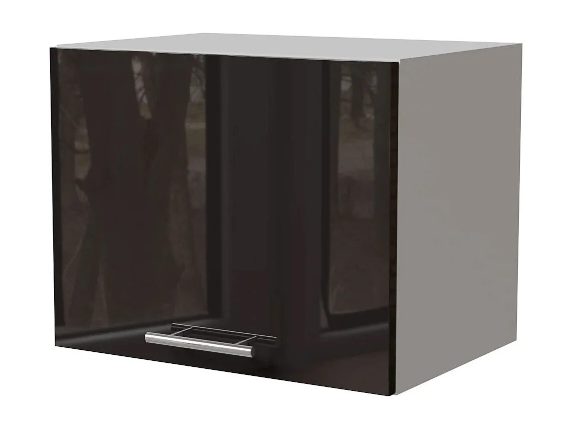 KLAPPHÄNGESCHRANK Essen W4B/45 Schwarz Hochglanz / Weiß Matt 45 / 32,5 / 36cm