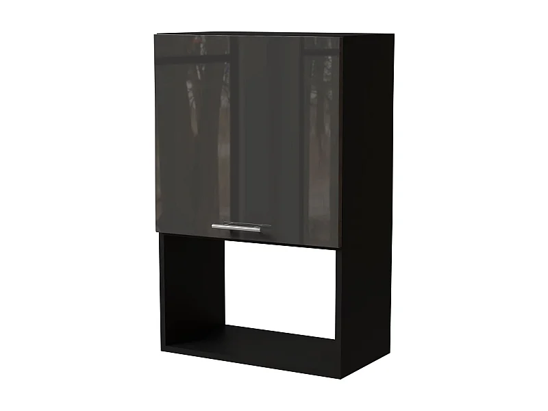 MIKROWELLENUMBAUSCHRANK Essen W4MK/60 Graphit Hochglanz / Schwarz Matt 60 / 32,5 / 96cm