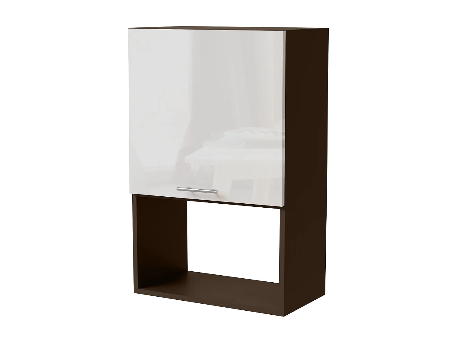 MIKROWELLENUMBAUSCHRANK Essen W4MK/60 Weiß Hochglanz / Lava Matt 60 / 32,5 / 96cm