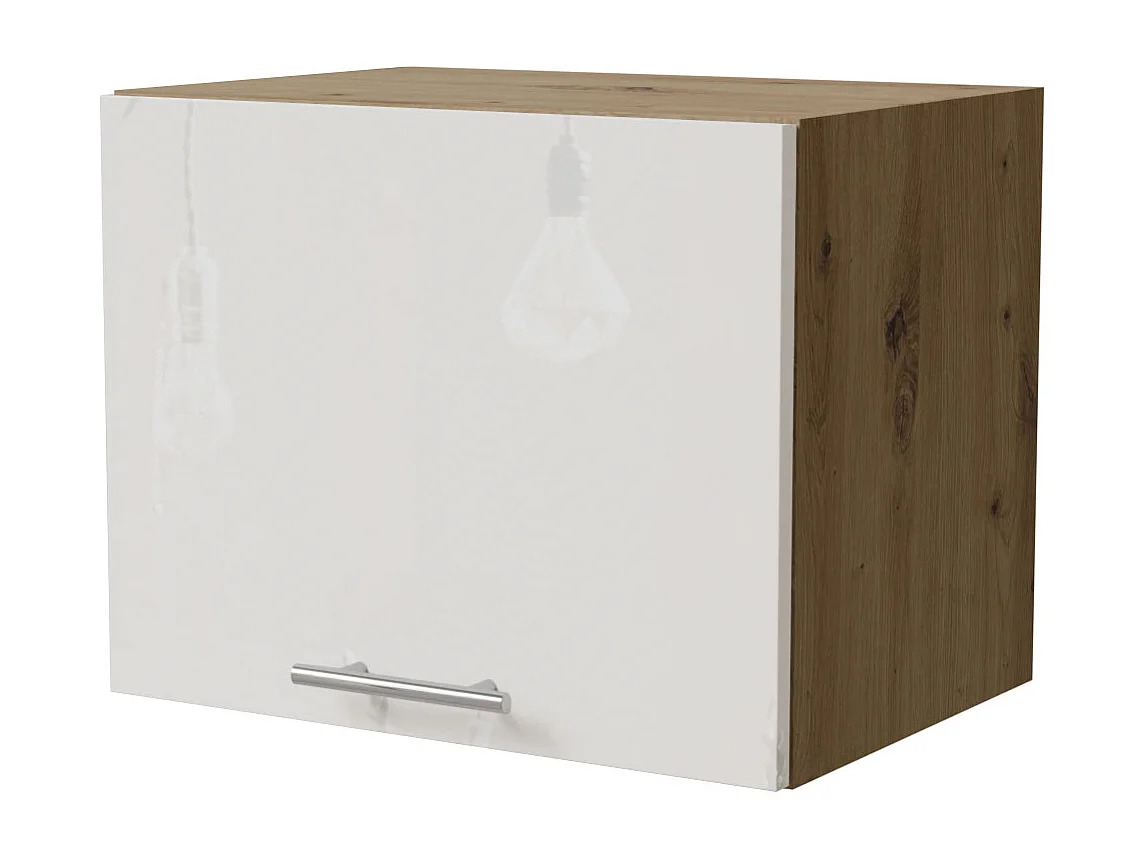 KLAPPHÄNGESCHRANK Essen W4B/45 Weiß Hochglanz / Eiche Artisan Matt 45 / 32,5 / 36cm