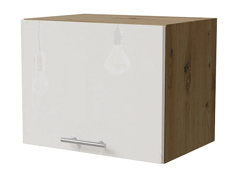 KLAPPHÄNGESCHRANK Essen W4B/45 Weiß Hochglanz / Eiche Artisan Matt 45 / 32,5 / 36cm