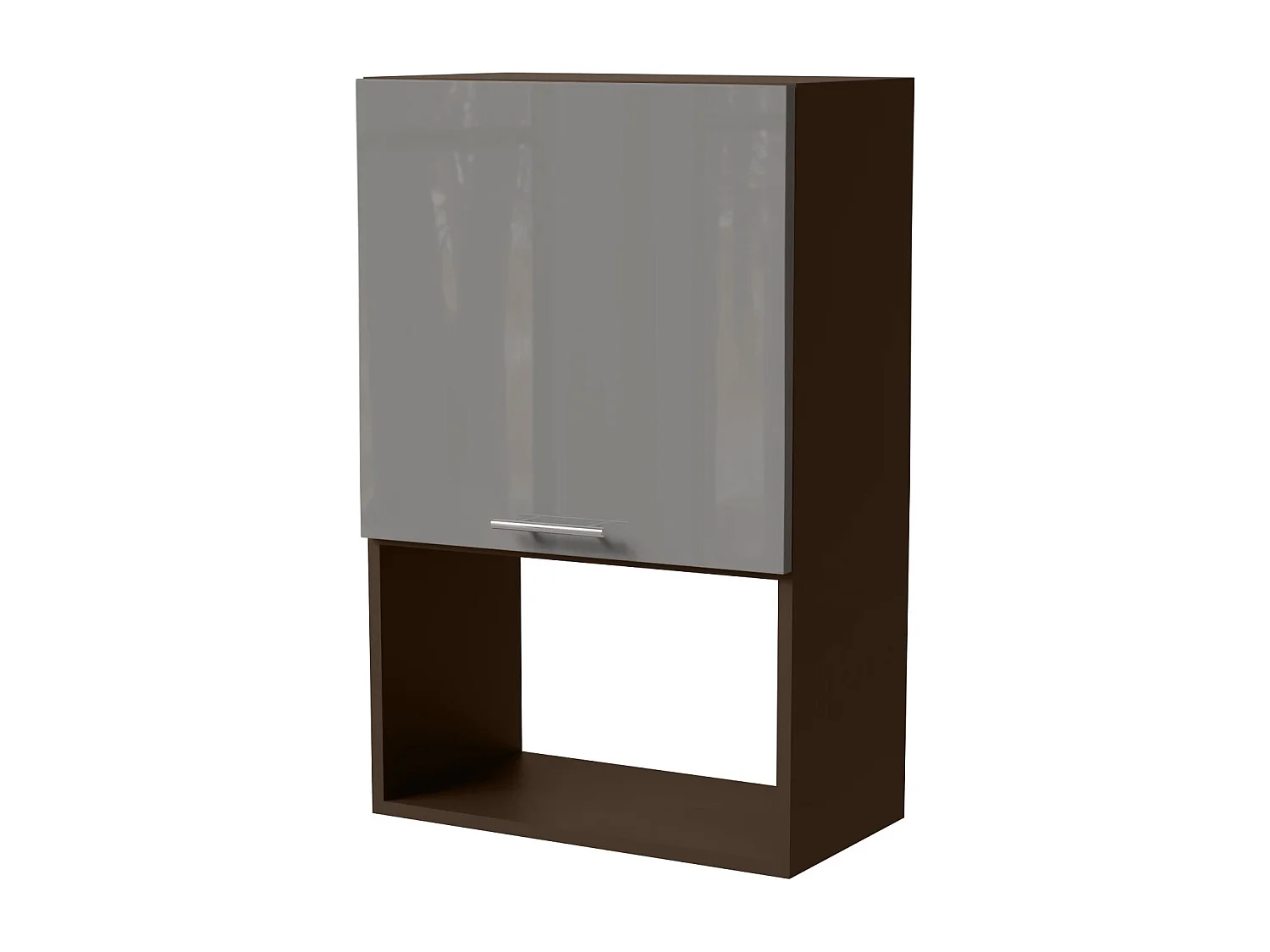 MIKROWELLENUMBAUSCHRANK Essen W4MK/60 Grau Hochglanz / Lava Matt 60 / 32,5 / 96cm