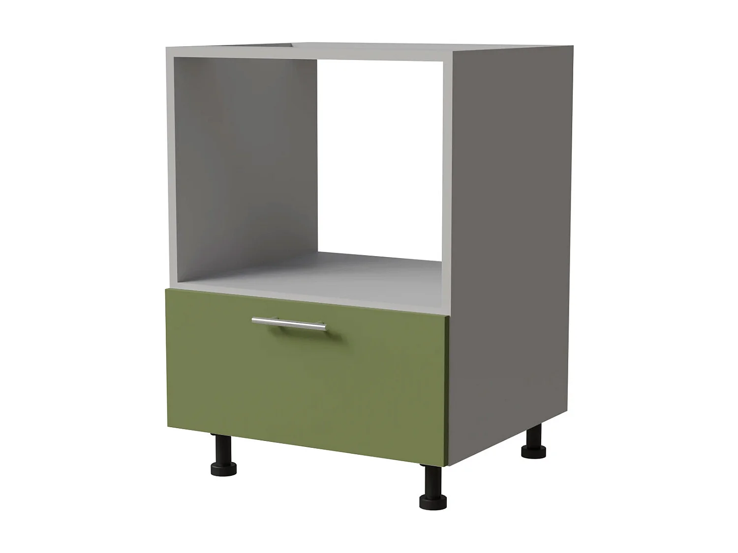 HERDUMBAUSCHRANK Brerra D11K/60 Kompakt RAL 6025 farngrün Matt / Grau Matt 60 / 50 / 82cm