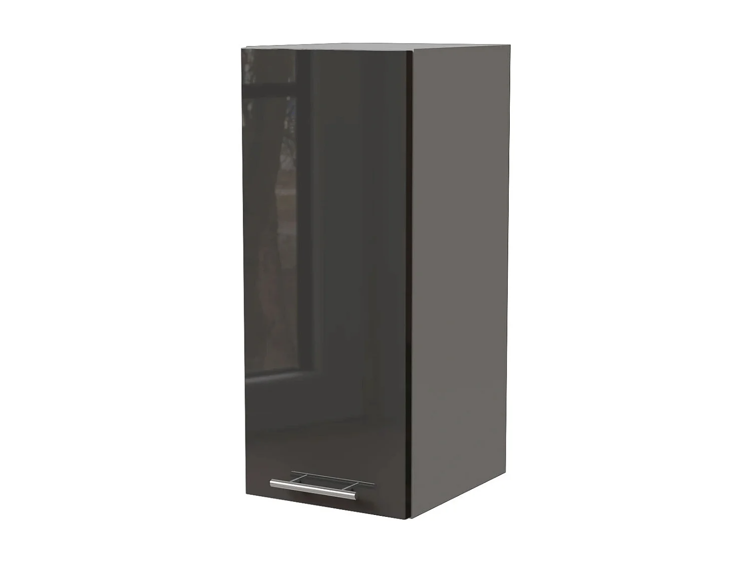 KÜCHENHÄNGESCHRANK Essen W2/20 Graphit Hochglanz / Grau Matt 20 / 32,5 / 72cm