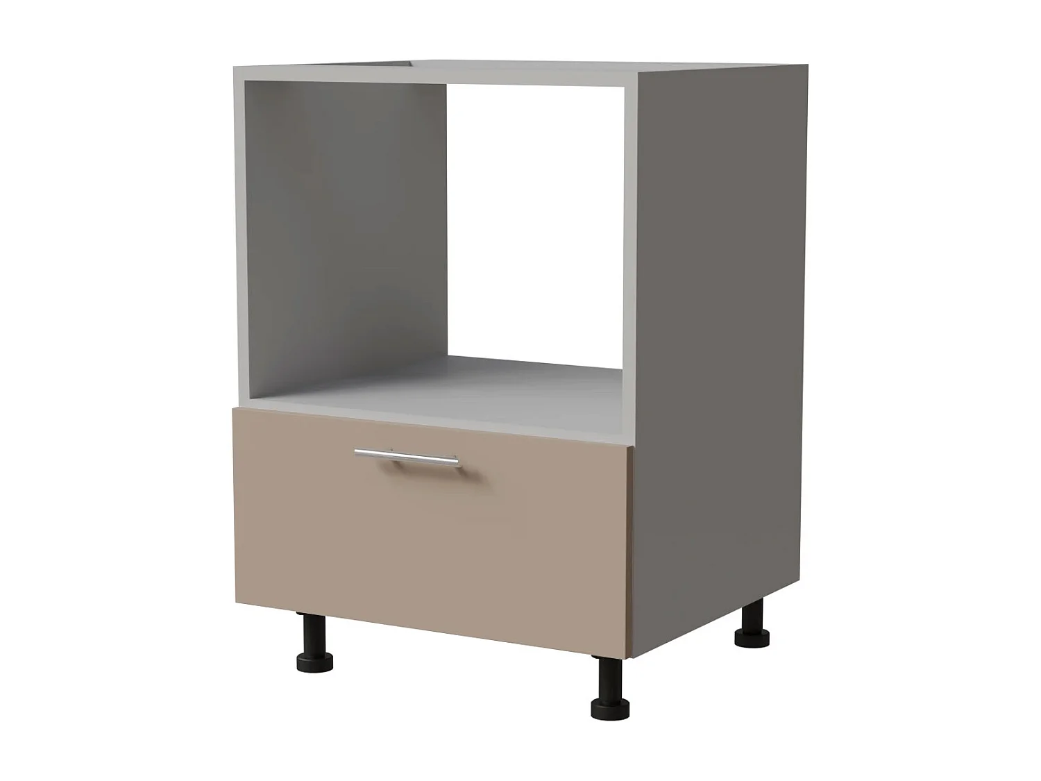 HERDUMBAUSCHRANK Brerra D11K/60 Kompakt RAL 1019 graubeige Matt / Grau Matt 60 / 50 / 82cm