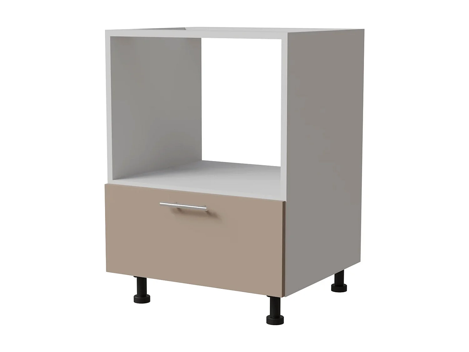 HERDUMBAUSCHRANK Brerra D11K/60 Kompakt RAL 1019 graubeige Matt / Weiß Matt 60 / 50 / 82cm