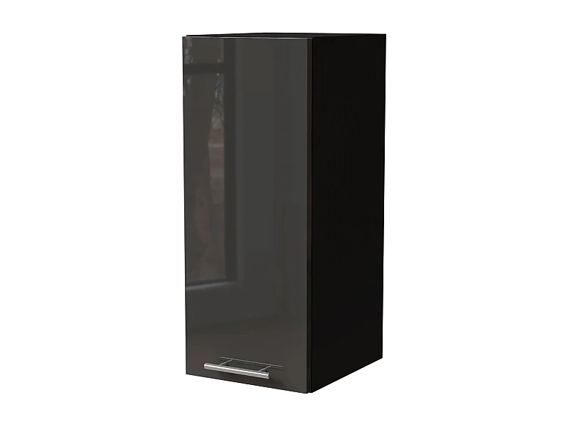 KÜCHENHÄNGESCHRANK Essen W2/20 Graphit Hochglanz / Schwarz Matt 20 / 32,5 / 72cm