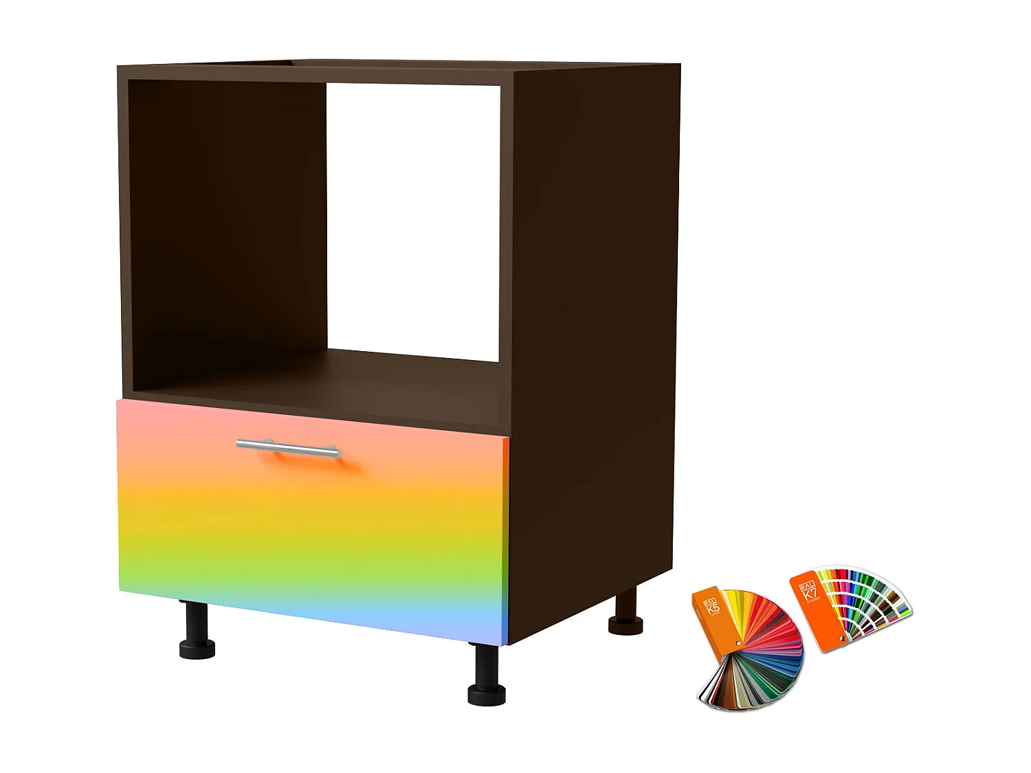 HERDUMBAUSCHRANK Brerra D11K/60 Kompakt RAL Wunschfarbe (K5/K7) / Lava Matt 60 / 50 / 82cm