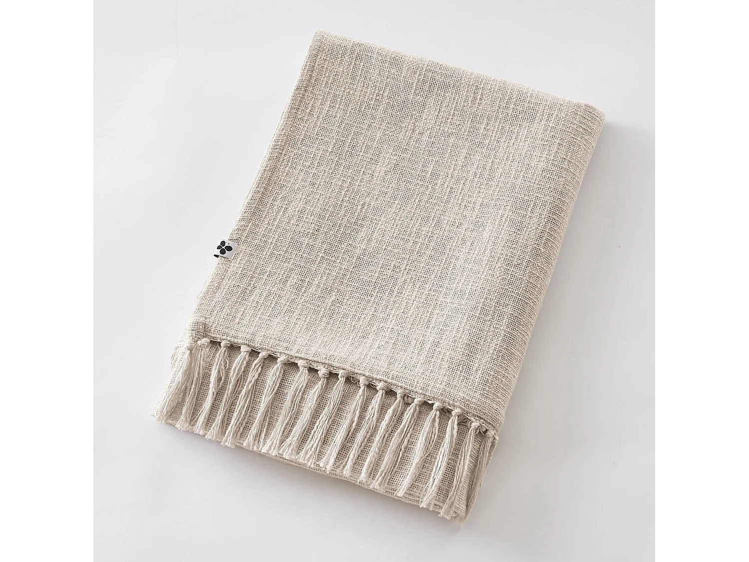 Plaid à franges chaud pampa 130x160 Lina