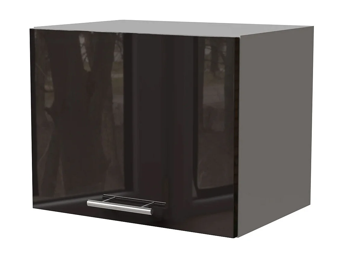 KLAPPHÄNGESCHRANK Essen W4B/45 Schwarz Hochglanz / Grau Matt 45 / 32,5 / 36cm