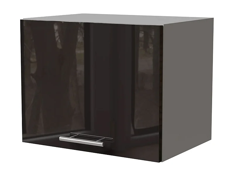 KLAPPHÄNGESCHRANK Essen W4B/45 Schwarz Hochglanz / Grau Matt 45 / 32,5 / 36cm
