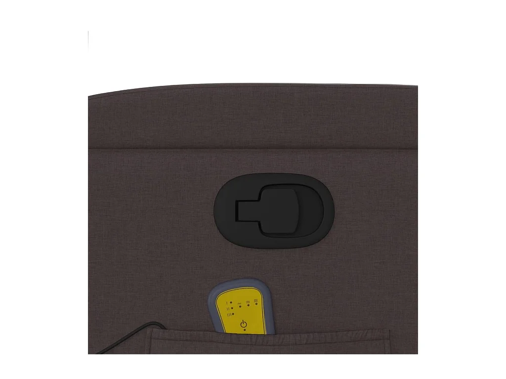 Poltrona de massagens reclinável tecido castanho-escuro SHL942186