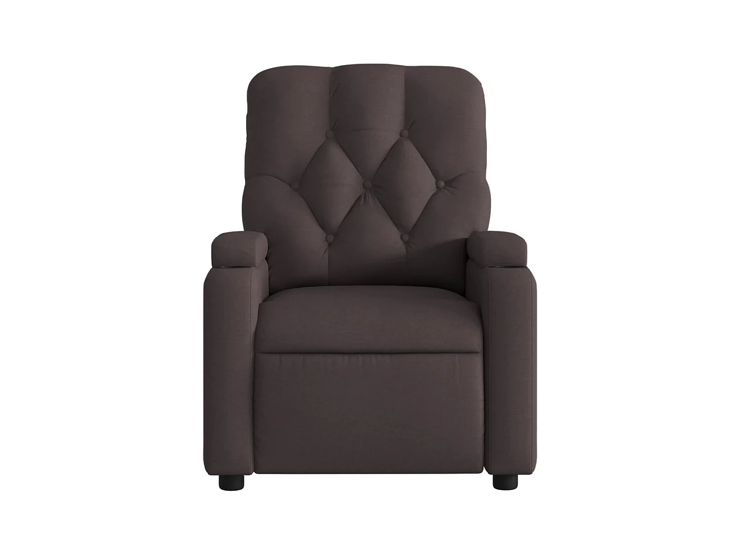 Sillón de salón | Silla | Sillón de masaje reclinable de tela marrón oscuro SHL8351