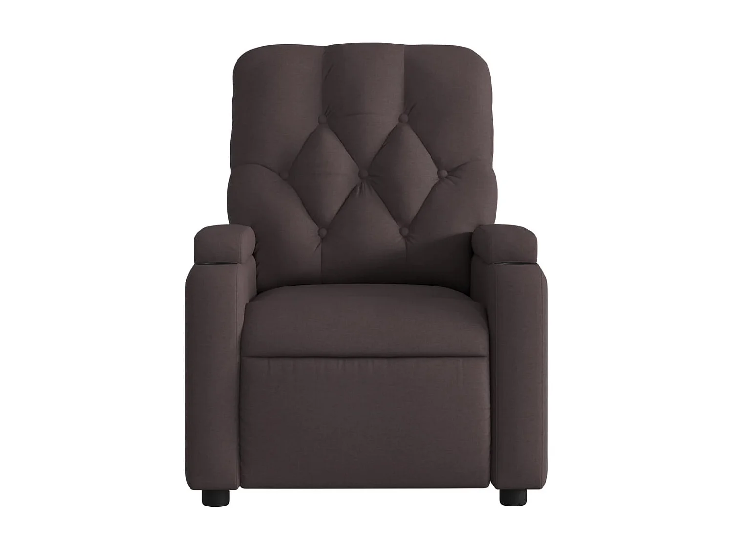 Fauteuil inclinable-Chaise de relax-Fauteuil de Massage Marron foncé Tissu SHL2897