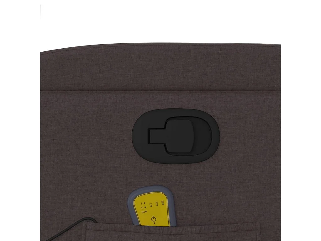 Fauteuil inclinable-Chaise de relax-Fauteuil de Massage Marron foncé Tissu SHL2897