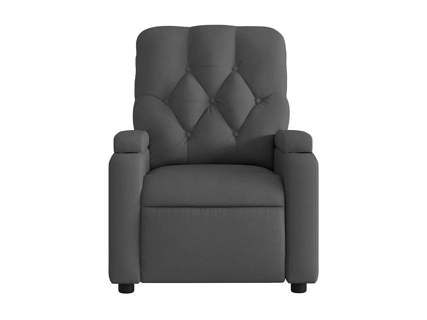 Relaxsessel Elektrisch | Lounge Sessel indoor Dunkelgrau Stoff SHL84891