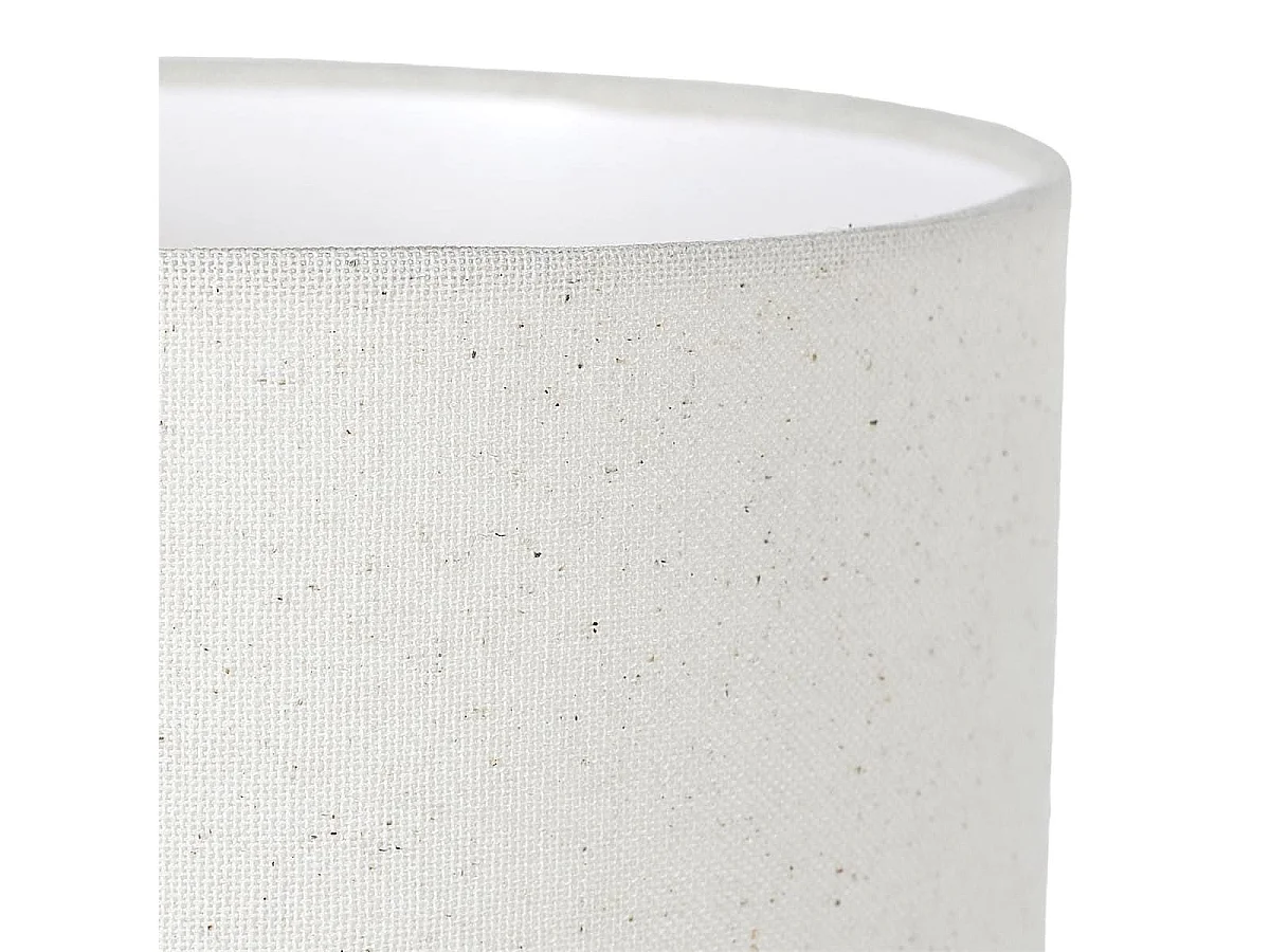 Lampe à poser en terre cuite crème et abat-jour lin (H50cm)