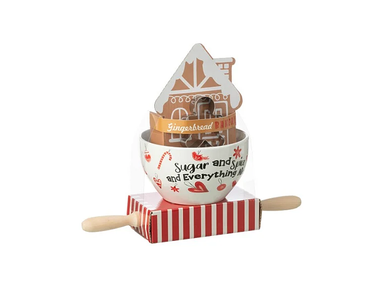 Set de repostería en cerámica roja 35*16.8*28 cm