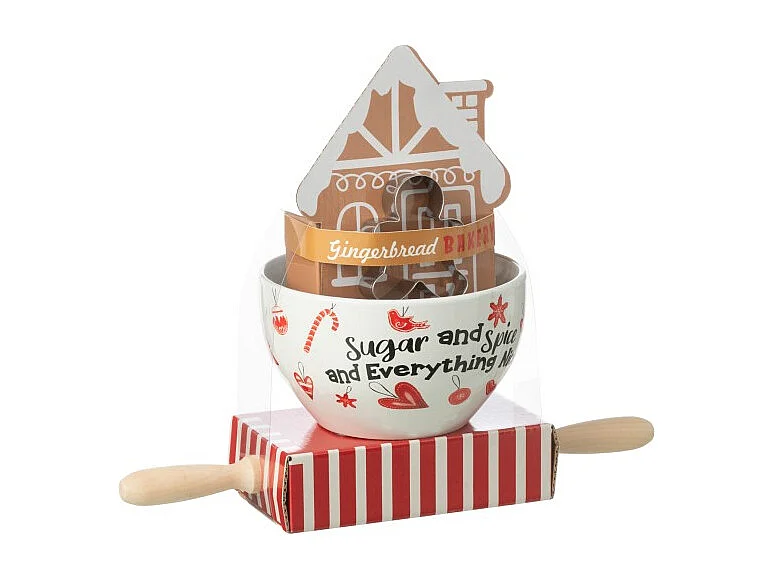 Set de repostería en cerámica roja 35*16.8*28 cm