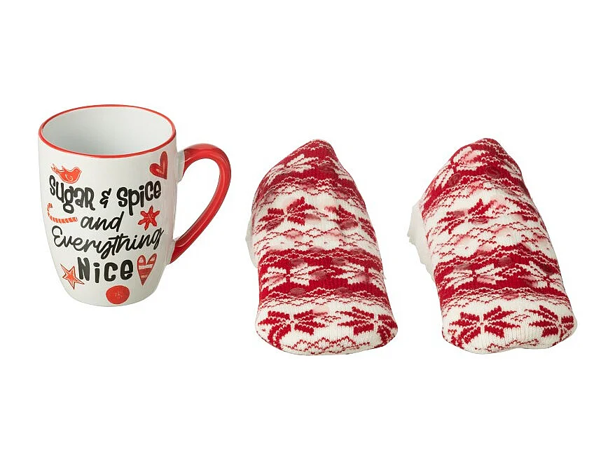 Taza con zapatillas de cerámica roja 20*6.5*27.5 cm