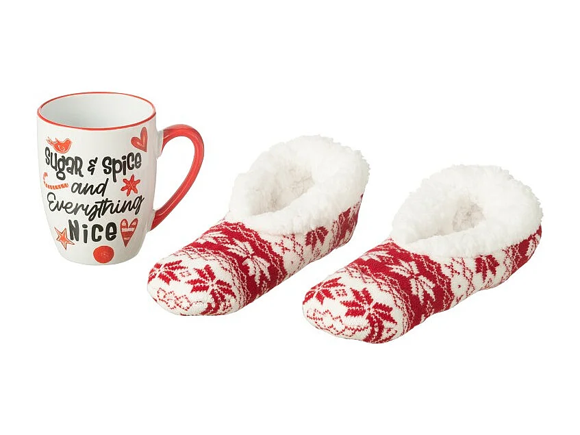 Taza con zapatillas de cerámica roja 20*6.5*27.5 cm