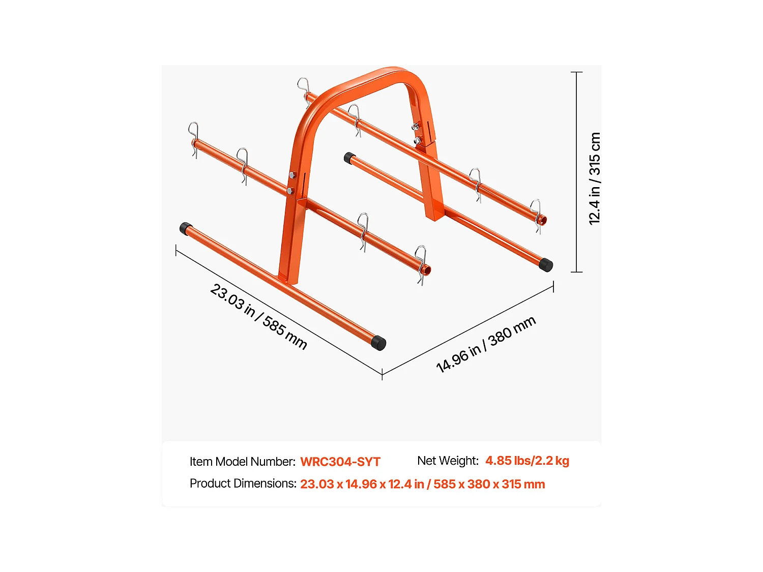 Support de Bobines de Fil SucceBuy, Support en Tube d'Acier Robuste, pour Rangement Jusqu'à 8 Bobines de Diamètre Maximal de 24 cm dans Diverses Conditions