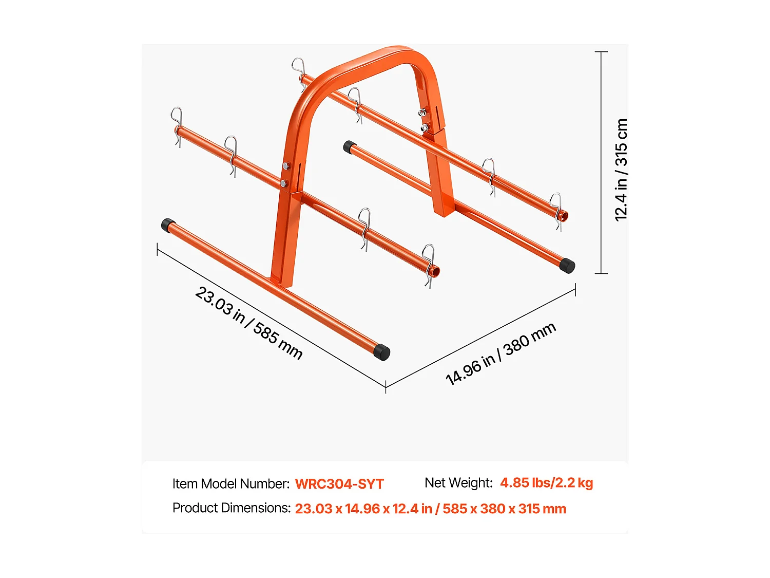 Support de Bobines de Fil SucceBuy, Support en Tube d'Acier Robuste, pour Rangement Jusqu'à 8 Bobines de Diamètre Maximal de 24 cm dans Diverses Conditions