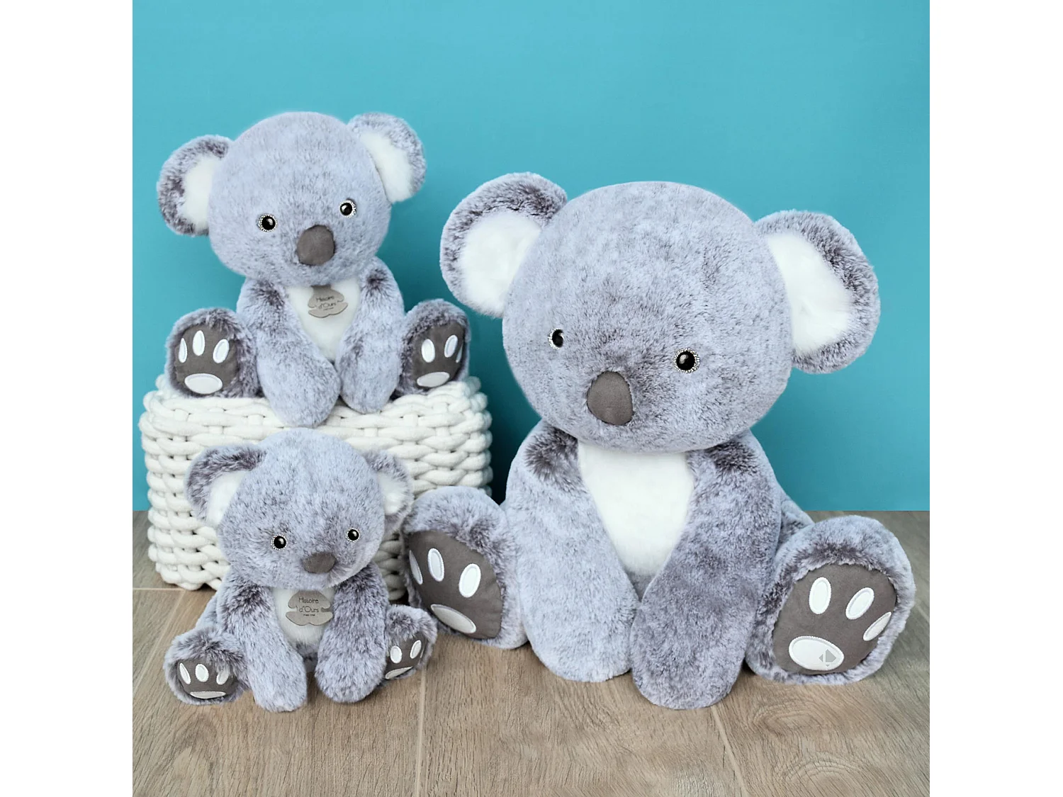 Peluche koala 18 cm DANS LA FORET TROPICALE gris