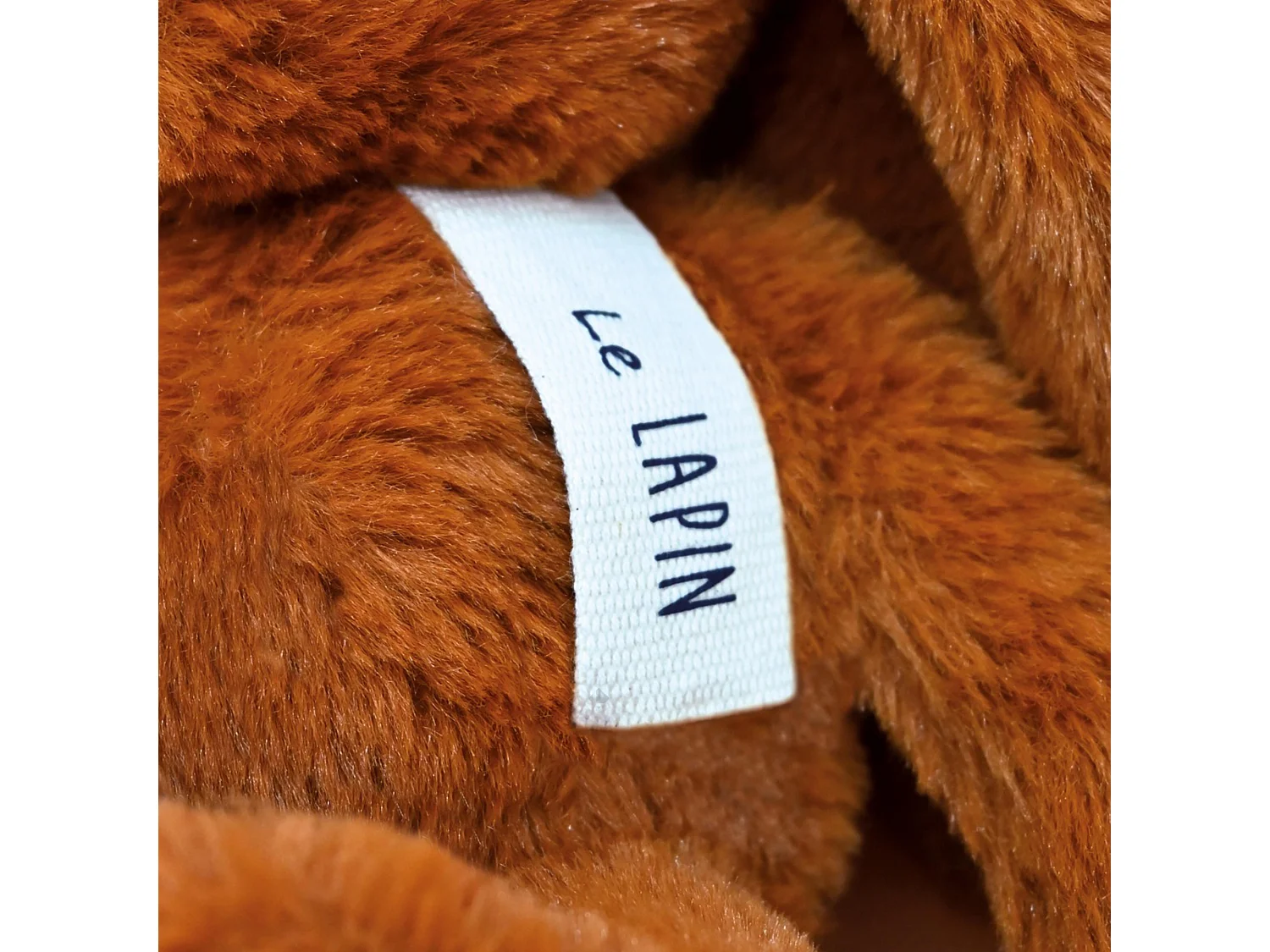 Peluche lapin 32 cm polyester collection LE LAPIN marron cappuccino