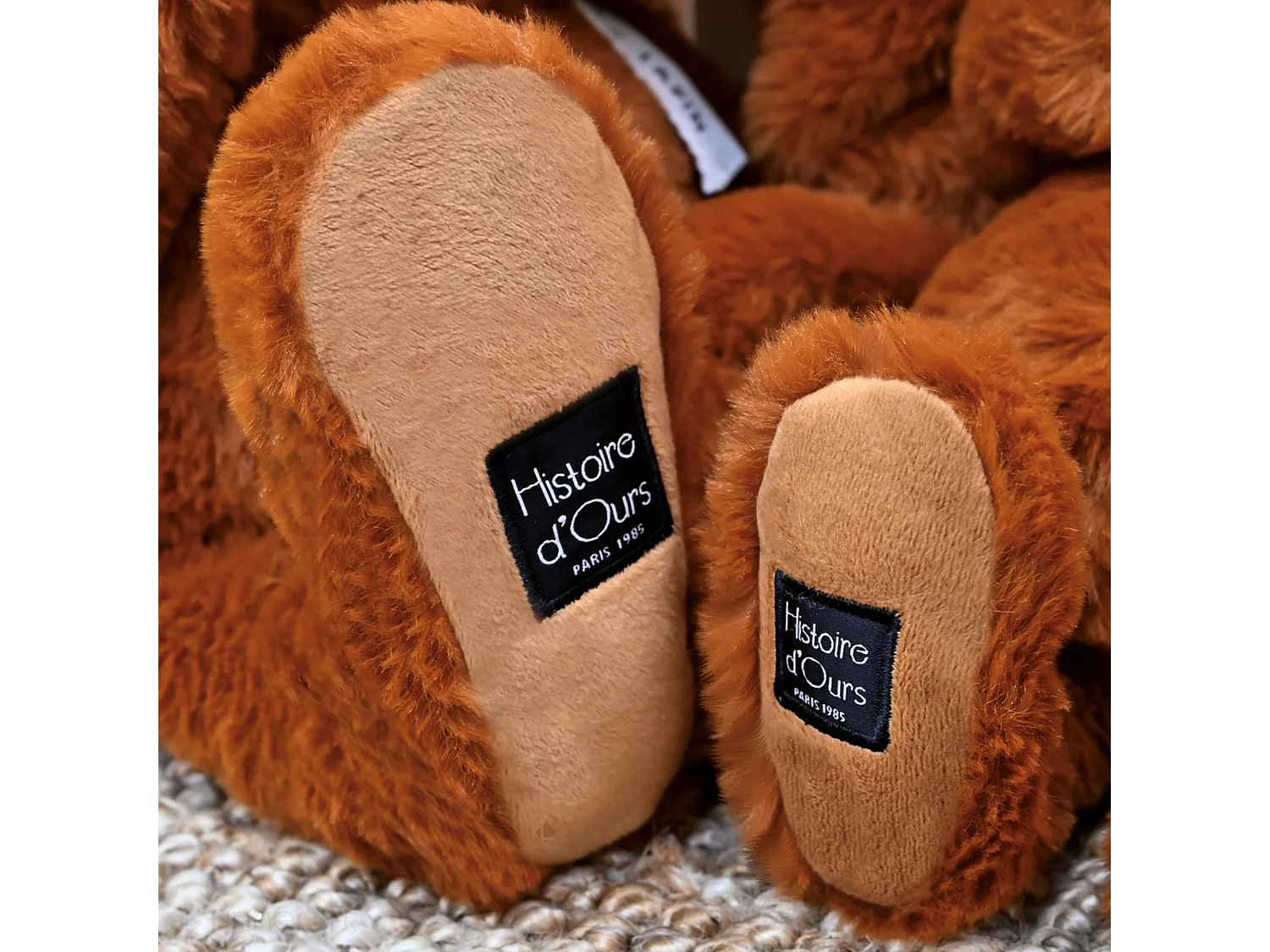 Peluche lapin 32 cm polyester collection LE LAPIN marron cappuccino