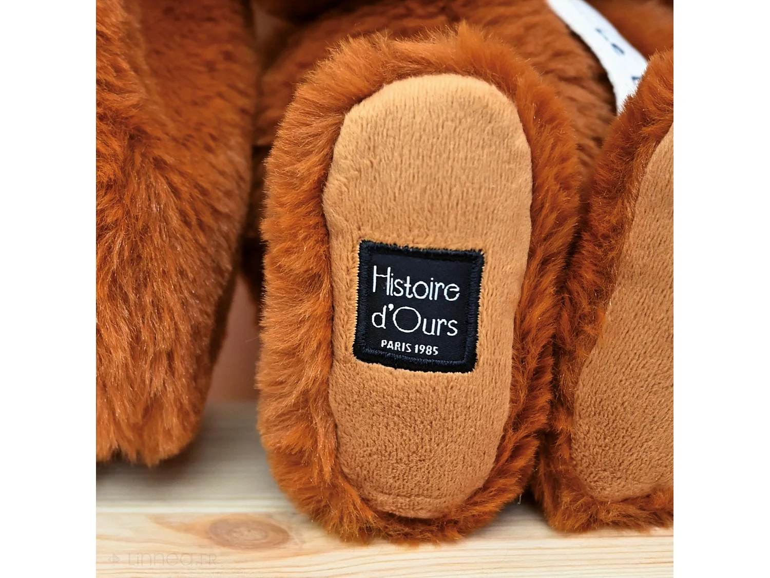 Peluche lapin 32 cm polyester collection LE LAPIN marron cappuccino