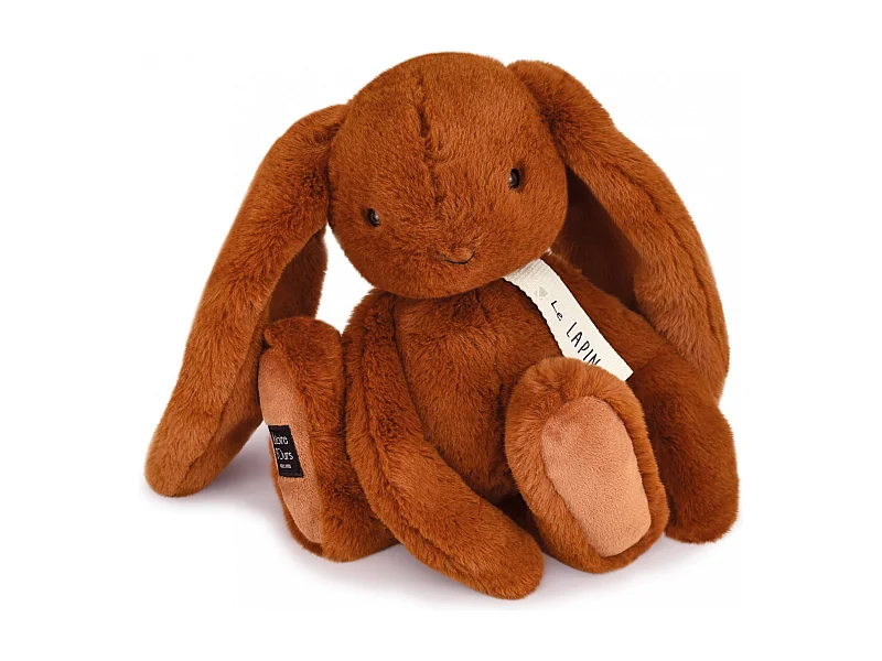 Peluche lapin 32 cm polyester collection LE LAPIN marron cappuccino