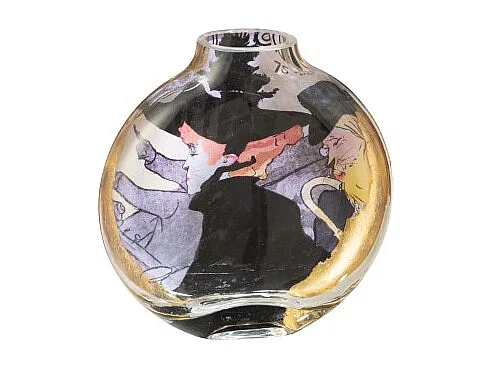 Jarrón de cerámica multicolor 14.5x4x15 cm "Les Chartistes Inspired by Divan Japonais Small"