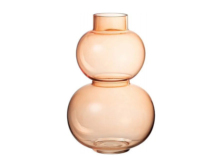 Vea 2 bolas de vidrio naranja de 18x18x29 cm