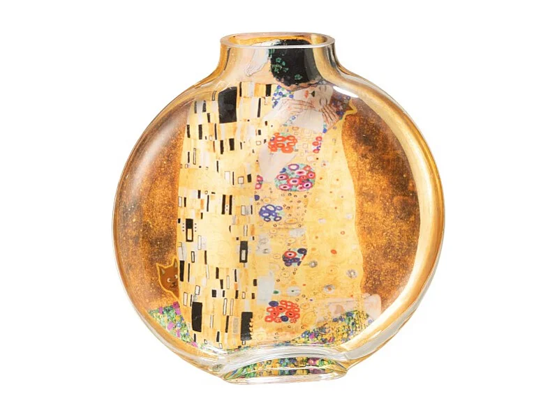 Jarrón de cerámica multicolor 24.5x5x25 cm Inspirado por El Beso grande