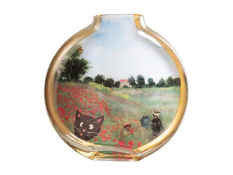 Jarrón de cerámica multicolor 24.5x5x25 cm "Les Chartistes Inspirado por Poppy Field Grande"