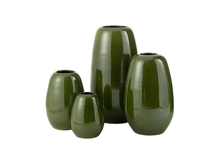 Jarrón alto de cerámica verde 39*39*70 cm