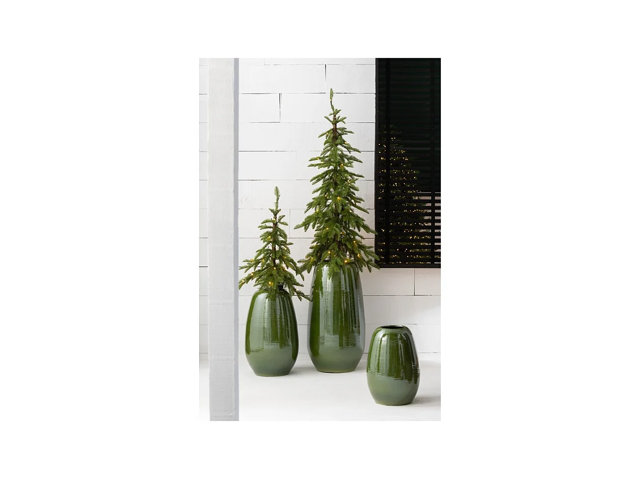 Jarrón alto de cerámica verde 39*39*70 cm