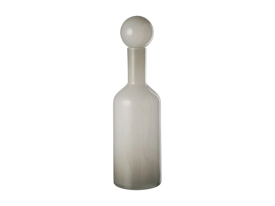 Jarrón botella de vidrio blanco 15.5*15.5*46 cm