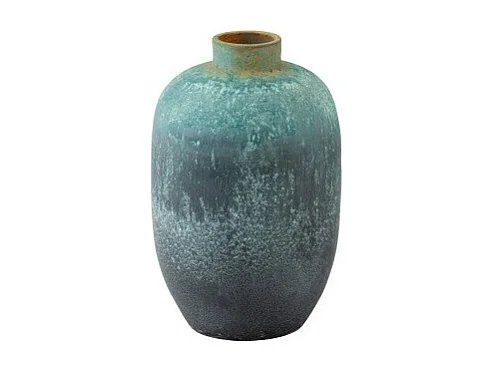 Jarrón vintage de cerámica azul 33.5x33.5x50.5 cm