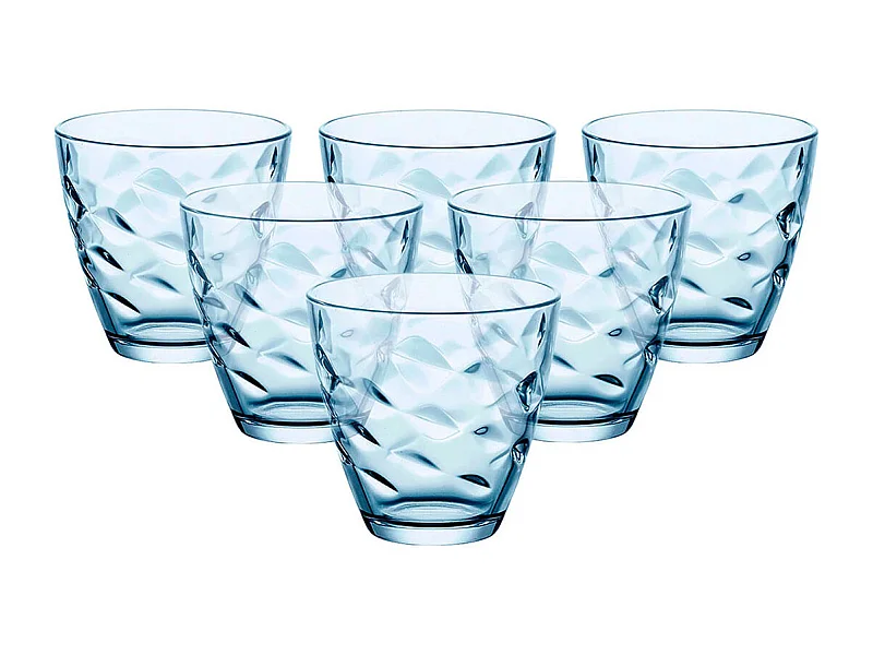 Set de 6 vasos Flora Bormioli Rocco 26cl azul