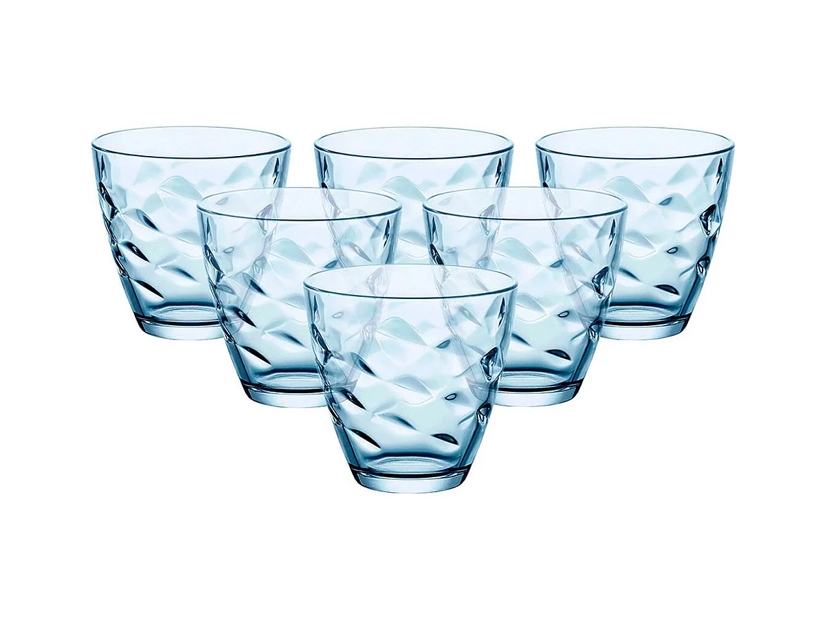 Set de 6 vasos Flora Bormioli Rocco 26cl azul