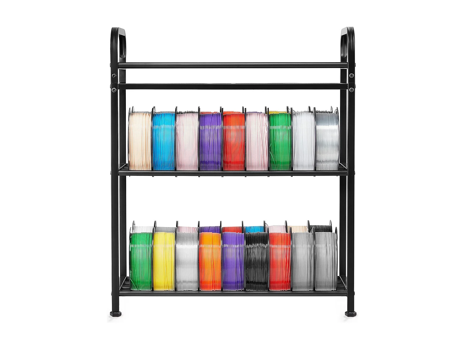 Soporte de Almacenamiento SucceBuy para Filamentos Móvil de 3 Niveles, Estantería de Almacenamiento para Filamentos de Impresora 3D, para Taller, Negro