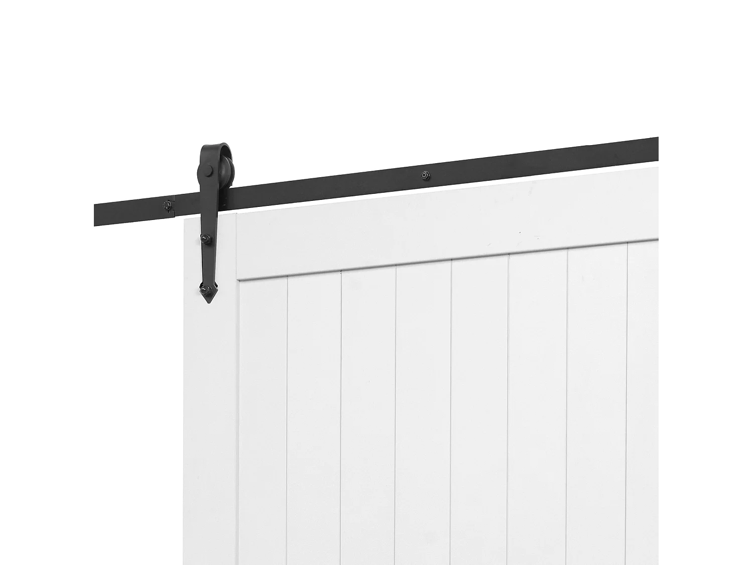 Puerta Corredera para Granero SucceBuy, 121,9 x 213,4 cm, Panel MDF, Kit de Puerta Corredera con Kit de Herrajes, Marco en H, para Salón y Baño